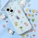 BGM ビージーエム クリスタルシール 夏限定 2025 Limited 70 x 165mm 1シート入り 海とソーダ 波間のきらめき 海 ソーダ 波間 きらめき 限定 エポキシ樹脂 クリスタル 夏 シール コラージュ ステッカー ギフト カード 手帳 素材