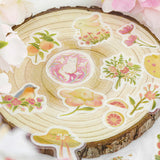 BGM ビージーエム フレークシール 4個セット ぬくもりの森 15デザインx3枚 (45枚) ピンク イエロー ブルー グリーン まとめ買い 大人買い お得セット ギフト カード 手帳