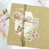 BGM ビージーエム フレークシール 4個セット ぬくもりの森 15デザインx3枚 (45枚) ピンク イエロー ブルー グリーン まとめ買い 大人買い お得セット ギフト カード 手帳