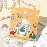 BGM ビージーエム フレークシール 星詠み 箔押し 15デザインx3枚 (45枚) おうし座 ふたご座 かに座 しし座 おとめ座 てんびん座 さそり座 いて座 やぎ座 みずがめ座 うお座 おひつじ座 和紙 シール ギフトカード 手帳 コラージュ 素材