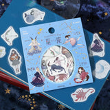 BGM ビージーエム フレークシール 4個セット 星詠み 15デザインx3枚 (45枚) おうし座 ふたご座 かに座 しし座 おとめ座 てんびん座 さそり座 いて座 やぎ座 みずがめ座 うお座 おひつじ座 まとめ買い 大人買い お得セット ギフト カード 手帳