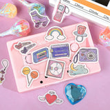 BGM ビージーエム フレークシール IPPAI Vol.3 箔押し 15デザインx3枚 (45枚) 寿司 洋食 クリームソーダ ニューレトロ 文房具 恐竜 和紙 シール ギフトカード 手帳 コラージュ 素材