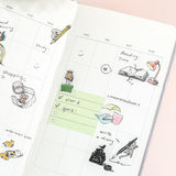 BGM ビージーエム フレークシール ミニミニanimals 箔押し 15デザインx3枚 (45枚) カフェ ボタニカル ステーショナリー クッキング 絵本 図鑑 手描き 和紙 シール ギフトカード 手帳 コラージュ 素材