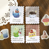 シールセット BGM ビージーエム フレークシール 4パックセット 少女と喫茶 箔押し ドリンク 飲み物 メロン 女の子 和紙 シール かわいい 手帳 まとめ買い 大人買い お得セット