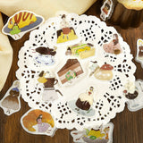 シールセット BGM ビージーエム フレークシール 4パックセット 少女と喫茶 箔押し ドリンク 飲み物 メロン 女の子 和紙 シール かわいい 手帳 まとめ買い 大人買い お得セット