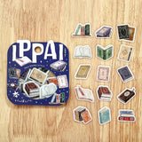 3個セット BGM ビージーエム フレークシール IPPAI 45枚入り 本がいっぱいです フルーツがいっぱいです カップがいっぱいです コラージュ 素材 バラバラ バラシール 手帳 箔押し お得 まとめ買い