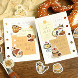 4個セット BGM ビージーエム フレークシール いらっしゃいませニャ! 喫茶クロネコ 喫茶ハイネコ 喫茶ミケネコ 喫茶シロネコ 猫 スイーツ カフェ バラシール 手帳 箔押し お得 まとめ買い