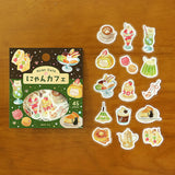 2個セット BGM ビージーエム フレークシール いただきますニャー にゃんカフェ にゃんベーカリー シール バラ ダイカット カード 手帳 箔押し コラージュ 素材 お得 まとめ買い