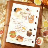 2個セット BGM ビージーエム フレークシール いただきますニャー にゃんカフェ にゃんベーカリー シール バラ ダイカット カード 手帳 箔押し コラージュ 素材 お得 まとめ買い