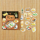 2個セット BGM ビージーエム フレークシール いただきますニャー イタリニャン 居酒にゃん シール バラ ダイカット カード 手帳 箔押し コラージュ 素材 お得 まとめ買い