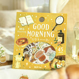 2個セット BGM ビージーエム フレークシール 今日もいい日 Good Morning Good Day シール バラ ダイカット カード 手帳 箔押し コラージュ 素材 お得 まとめ買い