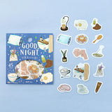 2個セット BGM ビージーエム フレークシール 今日もいい日 Good Afternoon Good Night シール バラ ダイカット カード 手帳 箔押し コラージュ 素材 お得 まとめ買い