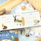 2個セット BGM ビージーエム フレークシール 今日もいい日 Good Afternoon Good Night シール バラ ダイカット カード 手帳 箔押し コラージュ 素材 お得 まとめ買い