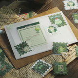 BGM ビージーエム フレークシール 4個セット 喫茶アラモード 箔押し 15デザインx3枚 (45枚) 郵便局 緑 茶 青 赤 まとめ買い 大人買い お得セット ギフト カード 手帳