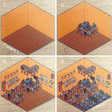 BGM ビージーエム ジオラマ2.5Dシール 128×130mm 2シート入り 純喫茶 居酒屋 コンビニ お祭り PET 紙 シール ギフトカード 手帳 コラージュ 素材