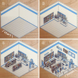 BGM ビージーエム ジオラマ2.5Dシール 4個セット 128×130mm 2シート入り 純喫茶 居酒屋 コンビニ お祭り まとめ買い 大人買い お得セット ギフト カード 手帳