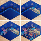 BGM ビージーエム ジオラマ2.5Dシール 4個セット 128×130mm 2シート入り 純喫茶 居酒屋 コンビニ お祭り まとめ買い 大人買い お得セット ギフト カード 手帳