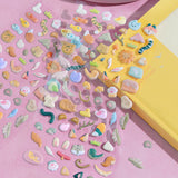 BGM ビージーエム シートシール むにむにシール ウレタン ミニパンダ ミニフラワー ミニアニマル ミニカフェ ミニスイーツ ミニパン 立体 3D スマホケース エンボス シール ギフトカード 手帳 コラージュ 素材