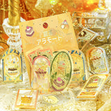 BGM ビージーエム フレークシール 4個セット 喫茶アラモード 10デザインx3枚 (30枚) ステンド ブルー ステンド レッド ステンド イエロー ステンド グリーン まとめ買い 大人買い お得セット ギフト カード 手帳