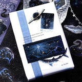 シールセット BGM ビージーエム クリアシール 4パックセット 星屑マジック 箔押し 惑星 星 動物 幻想的 PET シール かわいい 手帳 まとめ買い 大人買い お得セット