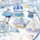 シールセット BGM ビージーエム クリアシール 4パックセット 乙女の遊園地 箔押し 女の子 童話 おとぎ話 遊園地 サーカス おもちゃ PET シール まとめ買い 大人買い お得セット