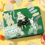 シールセット BGM ビージーエム クリアシール 4パックセット 乙女の遊園地 箔押し 女の子 童話 おとぎ話 遊園地 サーカス おもちゃ PET シール まとめ買い 大人買い お得セット