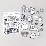 BGM ビージーエム ミックスシール 4個セット YURUKU IKO-YO! 箔押し 15デザインx3枚 (45枚) フレンズ クマ ネコ ライフ まとめ買い 大人買い お得セット ギフト カード 手帳