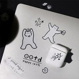 BGM ビージーエム ミックスシール YURUKU IKO-YO! 箔押し 15デザインx3枚 (45枚) フレンズ クマ ネコ ライフ 紙 シール ギフトカード 手帳 コラージュ 素材