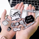 BGM ビージーエム ミックスシール YURUKU IKO-YO! 箔押し 15デザインx3枚 (45枚) フレンズ クマ ネコ ライフ 紙 シール ギフトカード 手帳 コラージュ 素材