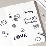 BGM ビージーエム ミックスシール 4個セット YURUKU IKO-YO! 箔押し 15デザインx3枚 (45枚) フレンズ クマ ネコ ライフ まとめ買い 大人買い お得セット ギフト カード 手帳