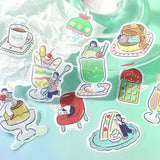 2個セット BGM ビージーエム フレークシール 喫茶アラモード ファンシーレトロ ひとやすみ甘時間 シール バラ ダイカット カード 手帳 箔押し コラージュ 素材 お得 まとめ買い