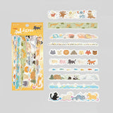 BGM ビージーエム リーニュシール Ligne 箔押し 10デザインx3枚 (30枚) アニマルフレンズ お家の彩り 花の香り スイーツパーラー 世界の模様 油彩画 和紙 シール ギフトカード 手帳 コラージュ 素材