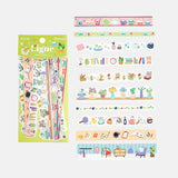 BGM ビージーエム リーニュシール Ligne 箔押し 10デザインx3枚 (30枚) アニマルフレンズ お家の彩り 花の香り スイーツパーラー 世界の模様 油彩画 和紙 シール ギフトカード 手帳 コラージュ 素材