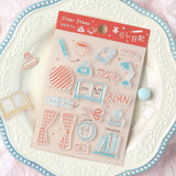 BGM クリアスタンプ はんこ 透明 ダイアリー パンダ日記 暮らし日記 ゆるライフ 記録・シート 乙女ブローチ レトロ・雑貨 午後の茶会 旅するスタンプ スタンプ はんこ ビージーエム 手帳 ギフト