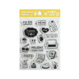 BGM Clear Stamps Diario Panda Diario Diario Diario Diario Diario Registros y sábanas Broche de soltera Retro/Misceláneo Partido Té de la tarde