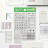 BGM クリアスタンプ はんこ 透明 ダイアリー パンダ日記 暮らし日記 ゆるライフ 記録・シート 乙女ブローチ レトロ・雑貨 午後の茶会 旅するスタンプ スタンプ はんこ ビージーエム 手帳 ギフト