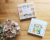 Cozyca Products コジカプロダクツ Aiko Fukawa ブロックメモ niko niko SMILE! Little fluffy friends 花 ネコ うさぎ リス メモ メモ帳 メッセージカード 手紙 レター memo messagecard card letter おしゃれ かわいい
