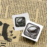 パティシエハリネズミ スタンプ 20×20mm 読書するタルトくん ぐうたらコロロ 丸チョコ 四角チョコ ハートチョコ しましまチョコ ぐうたらハリー ガチャガチャ 見上げるモカ テディベアのベビー