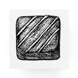 Konditor-Igel-Stempel, 20 x 20 mm, Tart-Kun, lesend, schluckend, Cororo, rund, Schokolade, quadratisch, Schokoladenherz, Schokolade, gestreift, Schokolade, schluckend, Harry, Gacha, Gacha, der nach oben schaut, Mokka-Baby-Teddybär