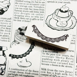 Sello erizo pastelero 40×12mm Campo Panes duros Panes blancos Pastel cortado Pastel entero Azulejo antiguo Guirnalda de cinta de cuadros Regalos