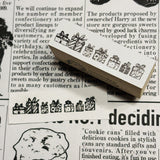 Sello erizo pastelero 40×12mm Campo Panes duros Panes blancos Pastel cortado Pastel entero Azulejo antiguo Guirnalda de cinta de cuadros Regalos