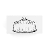 Konditor Igel-Stempel, 40 x 20 mm, Danke, ich wünsche Ihnen Glück, französisches Brot, Picknick, Speisekammer, flacher Tisch, Glaskuppel