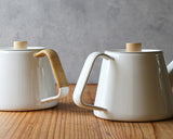 FORMLADY フォームレディ kaico ドリップケトル S 0.95L 白 墨桜 藤巻 日本製 ホーロー ホーロー製 コーヒーケトル ドリップポット ポット 細口 IH 直火 北欧風 おしゃれ 小泉誠 ギフト プレゼント