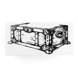 Timbre hérisson de pâtissier 60 x 30mm Coffre au trésor Couvercle de boîte au trésor Montre de poche coeur convertible Coffret cadeau couvercle de boutique