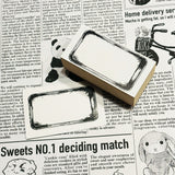 パティシエハリネズミ スタンプ 60×30mm 横長クッキー缶 横長クッキー缶の蓋 かわいい おしゃれ お菓子 焼き菓子 ボックス 四角い缶 ブリキ 入れ物