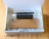 RUNO & DUNN がま口ケース 熊野筆セット モバイル チークブラシ リップブラシ シェル キャメル アイアンブルー ロンド工房 るぅの デュン がま口 姫路 レザー 革 本革 ポーチ ホワイト ブラウン ネイビー 晃祐堂 携帯用 化粧筆 メイクRONDO make poach