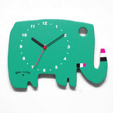 GOMI TARO Gomi Taro Wall Clock Elephant Green Mail Order