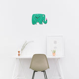 GOMI TARO Gomi Taro Wall Clock Elephant Green Mail Order