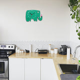 GOMI TARO Gomi Taro Wall Clock Elephant Green Mail Order