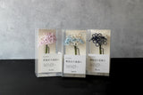 hare 紫陽花の髪飾り 紫陽花 星あつめ 月白 満天星 藍墨 てまりてまり 薄桜 あじさい どうだんつつじ つきしろ あいずみ 髪飾り 装身具 日本 文化 作家 枯れない一輪 ヘアーアクセサリー HARE Hair Accessory Mizuhiki paper strap